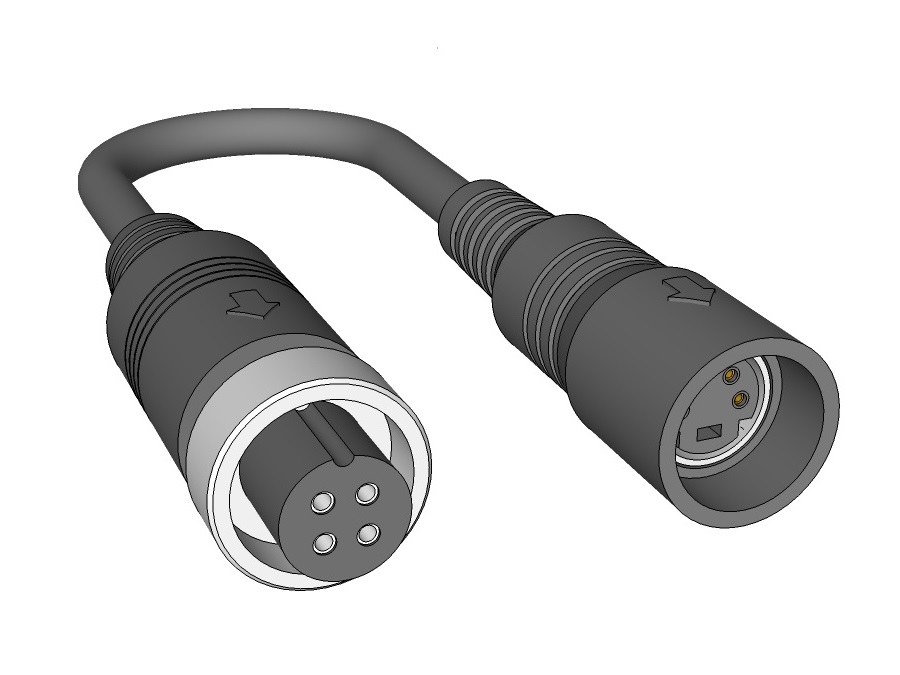 Adapterkabel 4-Pin CV Buchse auf 4-Pin Aviation Buchse